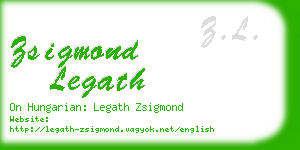zsigmond legath business card